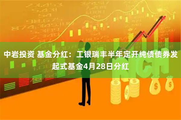 中岩投资 基金分红:工银瑞丰半年定开纯债债券发起式基金4月28日分红