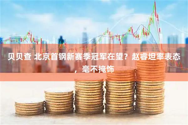 贝贝查 北京首钢新赛季冠军在望?赵睿坦率表态,毫不掩饰
