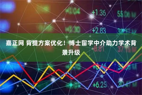 嘉正网 背提方案优化！博士留学中介助力学术背景升级